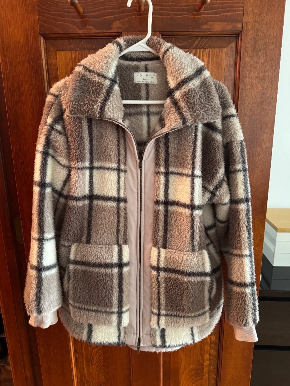 Zsupply plaid Sherpa shacket